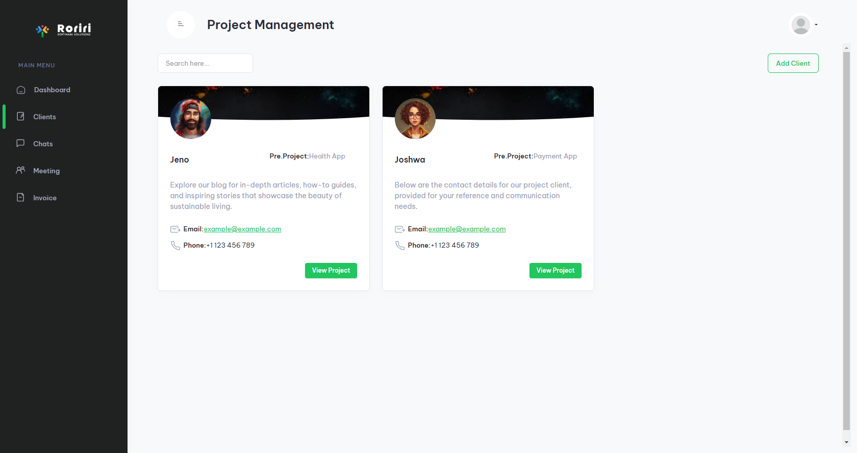 Client Dashboard